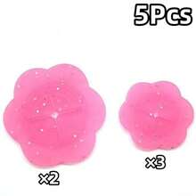 3/5/8Pcs Silicone Clothing Clips, Waist Tightener, Suitable For T-Shirts And Dresses, Multi-Functional Shirt Fixing Straps With Floral And Solid Color Pattern Design, Enhancing Daily Wear And Party Elegance - Multicolor - View 27