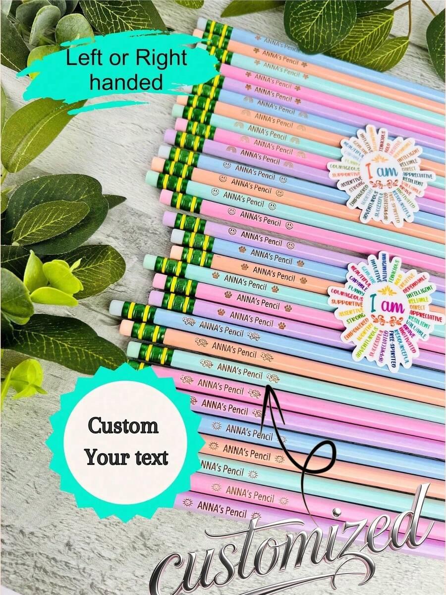 Personalized Customized Pencil Set, Engraved Name Customized Pencil, Inspirational Gift, Back To School Customized Gift- - Sets - View 1