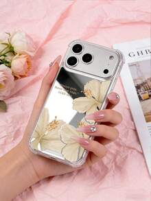 米色木槿花聖經金句圖案手機殼，相容 iPhone 13 15 16 17 Pro 17 14 17 Pro Max，相容 Galaxy/A54 A14 A15 S23 S24 S24 Ultra S25 A07 A17 S26 A57 - 彩色 - 查看 4
