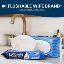 Bulk Value Pack | Fresh Care Septic- Flushable Wipes | Flip-Top Packaging Locks In Moisture, Quick-Dissolve Design For Consistent Daily Personal Hygiene Use - Default - View 4