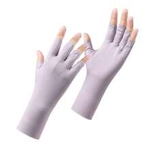 1 Pair WRELS Summer Sun Protection Gloves, Ultra-Lightweight & Breathable, Unisex, Fingerless Touchscreen Design, With UV Protection - Multicolor - View 8