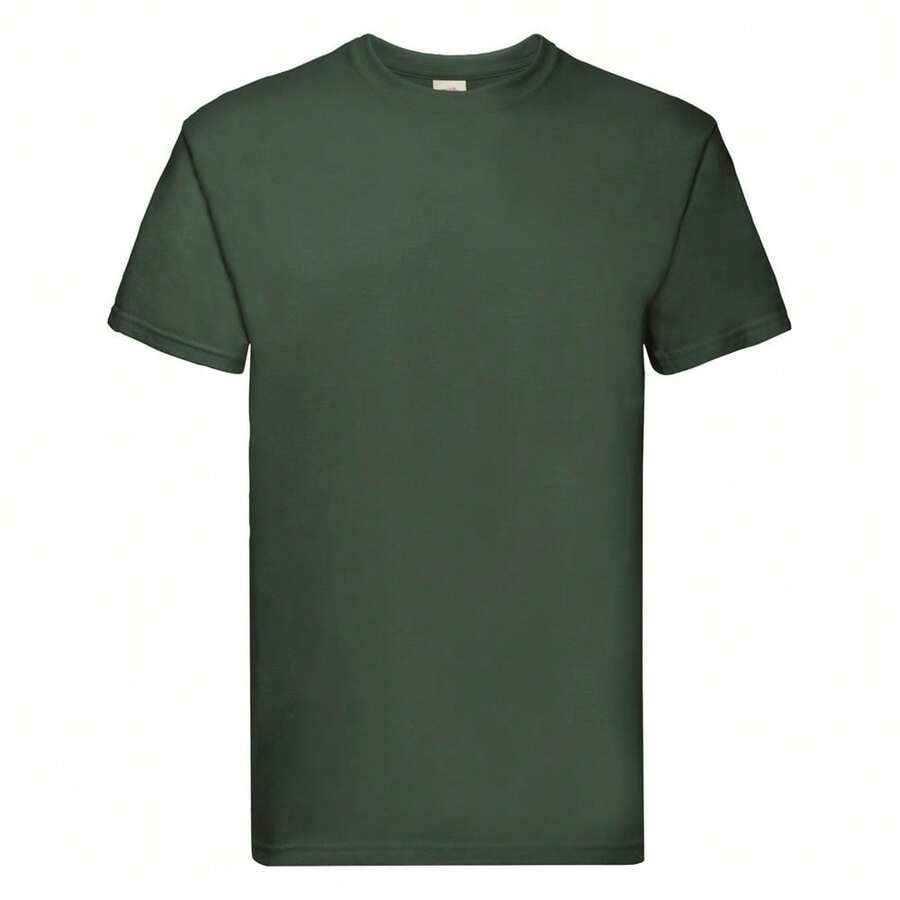 Fruit Of The Loom Mens Super Premium T-Shirt - Bottle Green - View 1