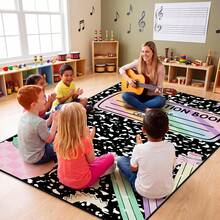 1pc Educational Mat - Non-Shedding Soft Mat With Composition Notebook Design, Learning Floor Mat For Nursery, Classroom, Playsroom - Machine Washable Mat With Rubber Backing, Pet-Friendly Large Floor Mat, 60*84in Or 20*31in Back To School Decor - Style 1 - View 8