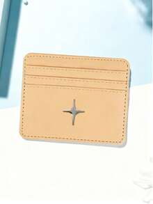 Vigour Summer Daily Bank Card And ID Card Holder With Star Decoration, PU Material Multi-Layer Design Ultra-Thin Card Wallet, Small Wallet With Coin Pocket, Women's Wallet, Lightweight And Portable, Multi-Layer Design, Suitable For Driver's License, Business Cards And Other Documents, Mini Ultra-Thin Lightweight Zipper Credit Card Cash Portable Bag, Back To School Season - Multicolor - View 8