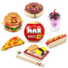 ZURU Koleksi Balok Bangunan MAX Premium Snacks (Hamburger) Oleh Building Bricks Untuk Remaja, Dewasa, dan Kolektor. Bangun, Kumpulkan, dan Pamerkan Koleksi Camilan Lezat Anda! - MultiWarna - View 2