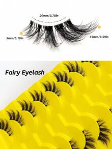 10 Pairs Half-Length False Eyelashes, Soft Natural Cat Eye Corner Lashes, Thin Crossed Corner Style, Fluffy Lashes, Suitable For Party, Evening Banquet, Travel - Half Eyelashes - View 6