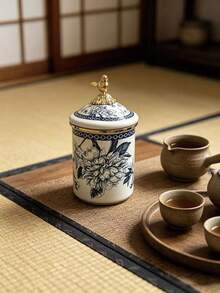 1 Set 850ml Enamel Storage Jars, Luxury Style With Lids - Suitable For Home And Office Use, Great For Storing Tea Leaves, Coffee Beans, Daily Necessities; Perfect Gift For Elders And Relatives - Multicolor - View 16