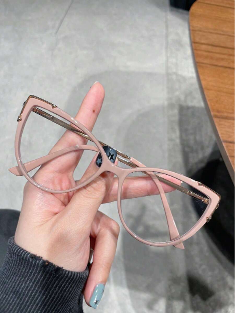 1件復古貓眼眼鏡,輕量透明鏡片時尚裝飾眼鏡,適合日常配戴 - 實咖 - 查看 1