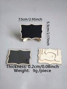 1/5/10入迷你附架小黑板，適用於留言板、小型木製黑板、創意木工藝品、咖啡廳裝飾、餐廳展示、居家藝術板、生日派對、桌號牌、居家裝飾、食物標籤 - 多款式 - 查看 9