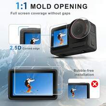 9件組超清晰螢幕保護貼 + LCD薄膜 + 鏡頭保護貼套組，相容於 Osmo Action 5 Pro/Action 4/Action 3，HD 防刮 9H 硬度，相容於 5 Pro/4/3 行動攝影機配件 - 查看 8