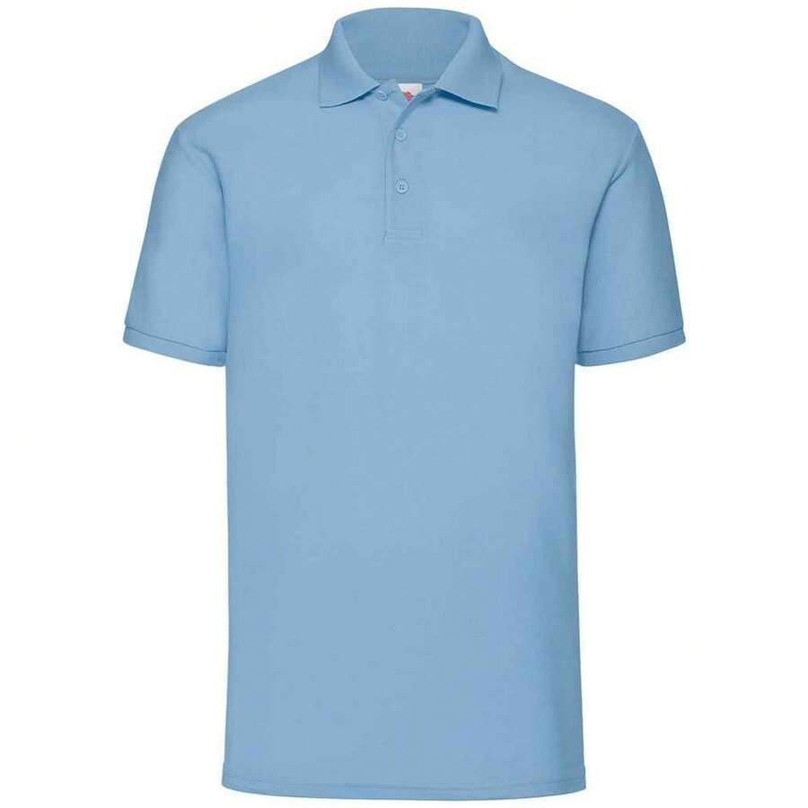 Fruit Of The Loom Mens Pique Polo Shirt - Sky Blue - View 1