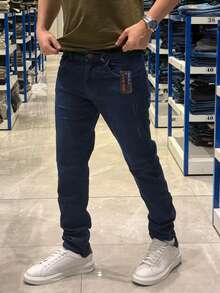 Men's Slim Fit Denim Jeans With Elastane And Lycra - Raja Azul - View 3