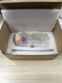 Niedlicher Glasbecher mit Blumenmuster, Bambusdeckel & Glasstrohhalm, klarer becherförmiger Eiskaffeebecher für Saft, Cocktail, Getränke und täglichen Gebrauch - Verschiedenfarbig - Übersicht 8