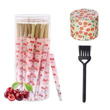 Pre Roll Paper Tool Set: 48 Pieces Of Fruit Flavored,Flavored Cones,Patterned Grinder, Filler, And Small Brush, Evenly Burned, Household Tool, Easy To Use, Gift For Smoking Enthusiasts, Father's Day Gift. - Multicolor - View 7