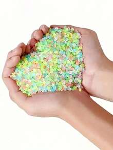 Glow-In-The-Dark Garden Sand, Miniature Fairy Decor, Aquarium Artificial Glowing Stones, Potted Plant Decorative Stones, Potted Plants, Succulents, DIY Decoration - Multicolor - View 2
