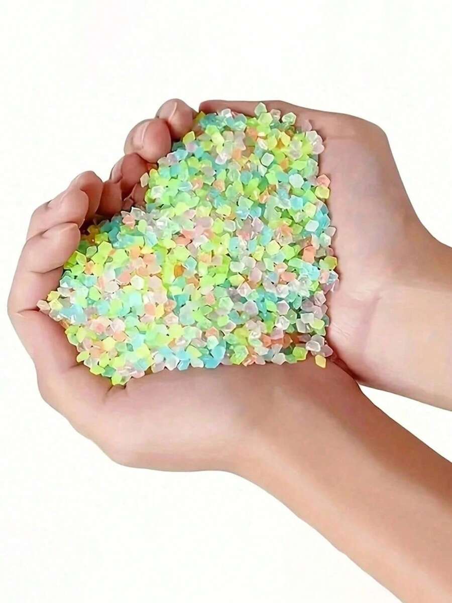 Glow-In-The-Dark Garden Sand, Miniature Fairy Decor, Aquarium Artificial Glowing Stones, Potted Plant Decorative Stones, Potted Plants, Succulents, DIY Decoration