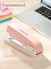 Effortless Stapler, Customized Personalized 360° Rotating Stapler, Gradient Color, Rotatable, Multi-Functional Manual Office Supplies - Multicolor - View 1