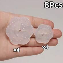 3/5/8Pcs Silicone Clothing Clips, Waist Tightener, Suitable For T-Shirts And Dresses, Multi-Functional Shirt Fixing Straps With Floral And Solid Color Pattern Design, Enhancing Daily Wear And Party Elegance - Multicolor - View 25