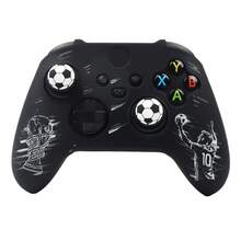 Football Theme Tabletop Game Accessories Trophy Pattern Handle Skin Sticker Compatible With Xbox Series X Wireless Controller RALAN 1pc Controller Protective Shell + 2pcs Customized Joystick Caps - View 5
