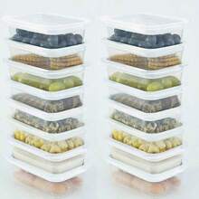 6pcs/8pcs Baby Food Storage Containers, Rectangular 200ml, Square 220ml, Microwave , Freezer And Refrigerator , Baby Complementary Food Boxes - Multicolor - View 1
