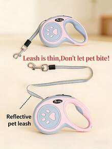 3 Meters/5m Retractable Adjustable Pet Leash Nylon Rope Leash Easy To Manage Suitable For Medium And Small Dogs Walking Dog Supplies Puppy Dog Toys Pet Accessories Cat Valentine's Day - Multicolor - View 8