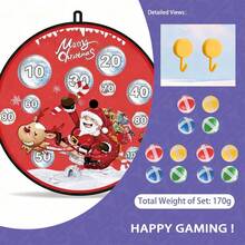 1pc Digital Flat Print Dart Board Set, Extra Large 29.53 Inch, Includes 12 Sticky Dart Balls, Suitable For Indoor, Outdoor, Backyard, Park, Party. - Multicolor - View 7