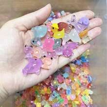 20/40/50/100pcs Resin Glow-In-The-Dark Small Animals, Handmade DIY Landscape Ornaments, Random Colors, No Electricity Required, Suitable For Garden, Party, Small Landscape, Pond, Dollhouse Decoration And Other Holiday Occasions, Random Styles, Christmas Fillers - Multicolor - View 2