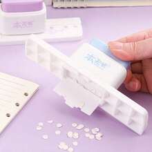 1pc 3-Hole Punch, Loose Leaf Binder Punch, Manual Punching Tool For A4, A5, B5 And Various Paper Sizes. Loose Leaf Notebook, Office And School Supplies, Scrapbooking And Thin Paper Crafting Tool. - 3 Holes - View 6