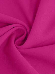 Vestido + Vestido de color sólido con lazo frontal - Rosa Fucsia - Ver 5