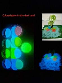 Glow-In-The-Dark Garden Sand, Miniature Fairy Decor, Aquarium Artificial Glowing Stones, Potted Plant Decorative Stones, Potted Plants, Succulents, DIY Decoration - Multicolor - View 5