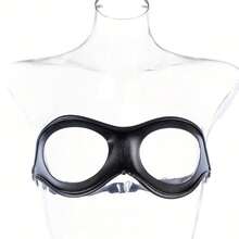 1 Adjustable Punk Waist Vest | Striking Chest Strap, Non-Textile Material, Solid Color, Sexy Design - Black - View 2