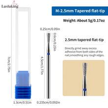 LUSLUKING 5件組鑽石美甲鑽頭組，專業3/32"細砂角質層鑽頭，適用於電動美甲磨甲機，含藍色固定座的美甲足部護理工具 - 彩色 - 查看 7