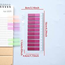 4 Colors 1 Pack Total 800 Sheets Solid Color Transparent Light Purple, Green, Orange, Purple Index Label Stickers Writable Memo Sticky Notes Office Indicator Label Stickers Strong Adhesive Reusable - one-size - View 2