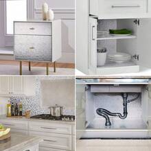 1 Gulungan Stiker Anti Minyak Dapur, Kertas Kontak Perekat Aluminium Foil, Wallpaper Renovasi Kabinet dan Meja Dapur - warna polos - View 5