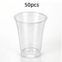 50/40/30/25/20/10/5pcs 16oz Clear Plastic Cups, Large Transparent Cups For Smoothies, Milkshakes, Bubble Tea, Cakes, Weddings, Outdoor Camping, Graduation Parties, Birthday Parties - Transparent - View 9