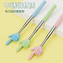 1pc Macaron Retractable Finger Pointer, Early Education Teaching Tool, Reading Indicator Stick For Home Learning - Multicolor - View 3