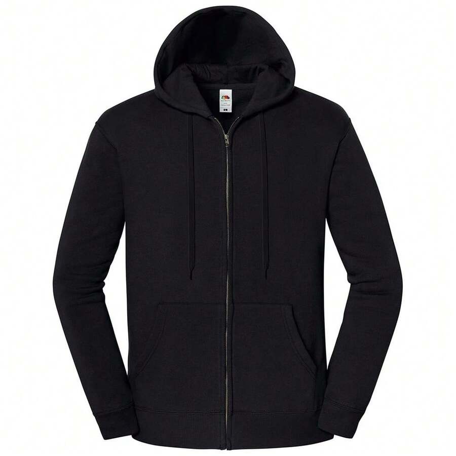 Fruit Of The Loom Unisex Adult Iconic Premium Full Zip Hoodie - Black - View 1