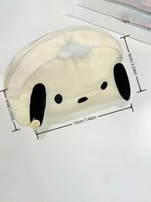 SANRIO 可愛布丁狗毛絨筆袋，可愛狗造型化妝包 - 黃色小狗 - 查看 11
