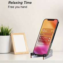 1pc Foldable Desk Phone Stand, Compatible With All Smartphones, Ideal Office Accessory, Suitable For IPhone, Android Phones, Birthday Gift, Home Gift, V-Shaped Foldable Phone Stand, Desktop Phone Stand, Phone Accessory - Multicolor - View 4