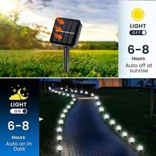 40/20/10 LED Solar Garden Crystal Light, Outdoor Courtyard Lawn Light, 8 Lighting Modes, Suitable For Summer, Camping, Weddings, Parties, Birthday Lawns And Other Occasions. - Multicolor - View 5