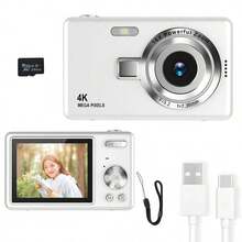 1 Unit Q12 Digital Camera, Comes With 64G Memory Card, 50MP 2.4" Screen, Portable Design, Rechargeable CCD Sensor, Multiple Filter Modes. Portable Anti-Shake Smart Zoom Digital Camera, Suitable For Outdoor Use. - Multicolor - View 16
