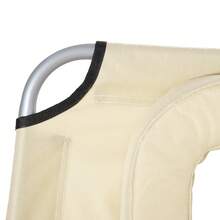 Klappbarer Gartenliegestuhl mit Gesichtsausschnitt, Kopfstütze und 5-fach verstellbarer Rückenlehne, Outdoor-Strand- und Terrassenstuhl, Beige, 182 x 56 x 28 cm - Beige - Übersicht 11