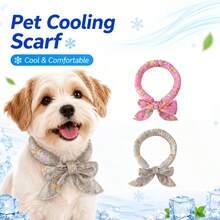 1 pieza Bufanda de enfriamiento para mascotas, envoltorio de cuello de verano para conejos y gatos para refrescarse, accesorio decorativo de bufanda de alivio del calor para mascotas - Multicolor - Ver 3