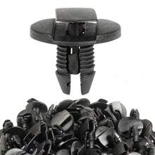 100 cái kẹp cố định ô tô đa năng, đinh tán nhựa đen, kẹp cố định tấm ốp chắn bùn và cản trước, phụ tùng thay thế bền và chống lão hóa - 100 chiếc khóa bấm - Xem 11