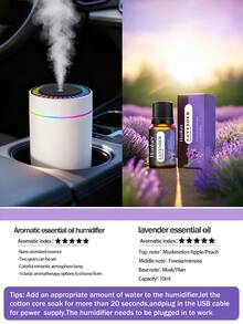 Humidificador Mini Silencioso de 180ml, Luz Ambiental LED, Función de Temporizador, 2 Modos, Alimentado por USB, Apto para Aceites Esenciales. Apto para Coche/Hogar/Oficina/Yoga/Decoración de Escritorio. Esquema de Color Negro y Blanco. - Mist - Ver 23