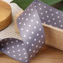 Double-Sided Printed Polka Dot Shiny Satin Ribbon DIY Bow Hair Accessories Clothing Shoes Hats Gift Box Flower Decoration Ribbon - Multicolor - View 16
