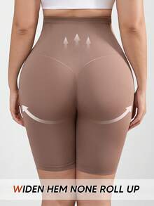 Shorts de Maternidade com Cintura Elástica Macia e Confortável para Apoio da Barriga - Caqui - Visão 3