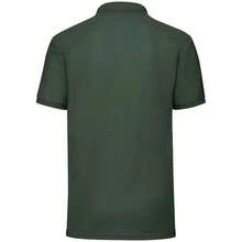 Fruit Of The Loom Mens Pique Polo Shirt - Bottle Green - View 2