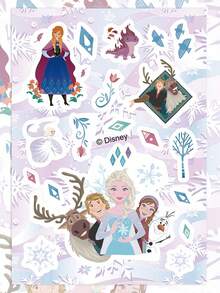 8pcs Officially Licensed Disney Frozen Waterproof PVC Stickers, Cute Anime Decals, Suitable For Skateboard, Guitar, Water Bottle, Phone Case, Laptop And Luggage, DIY Decoration - 8pcs - View 7