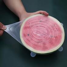 5Pcs Silicone Bowl Lid Sealed Dustproof Food Cover With Face Sealing Strip Reusable Kitchen Plastic Wrap Universal Fit Cups And Containers Keep Food Fresh - 5pcs Random Color - View 7